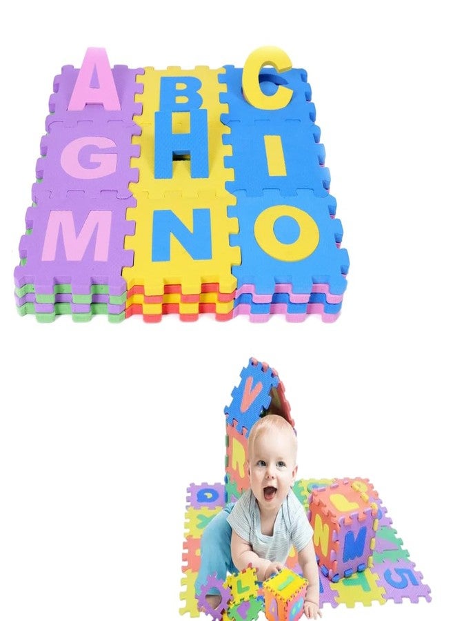 PANFIKH 36-Piece Educational Learning Puzzle Mat - Alphabet Learning Toys for Kids, Indoor Playtime, Boys and Girls - Waterproof and Easy-to-Clean ABCD Mat (4x4 Inch Tiles) - Image 1